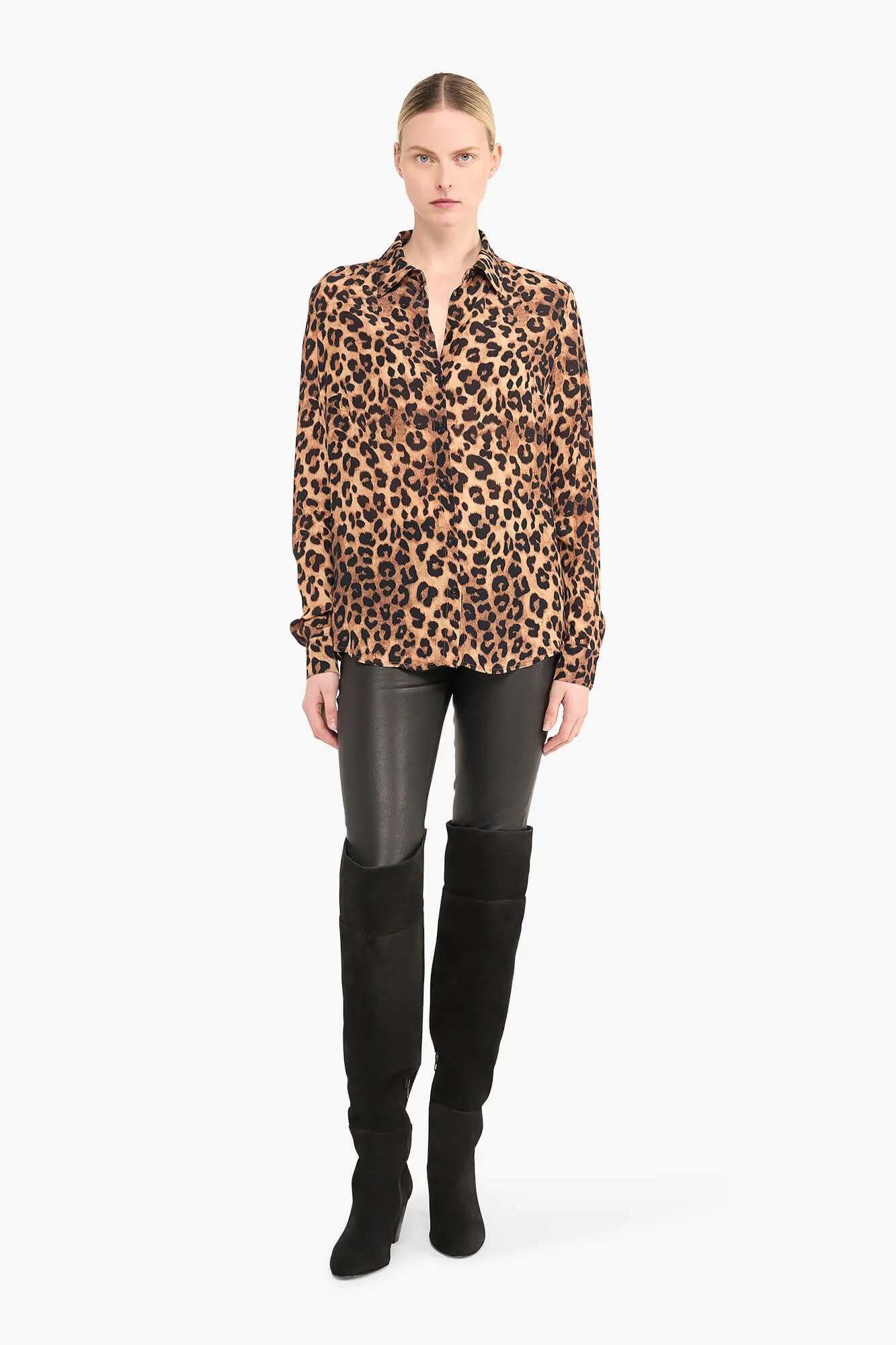 Panterprint Blouse Dames Knoop Dylan
