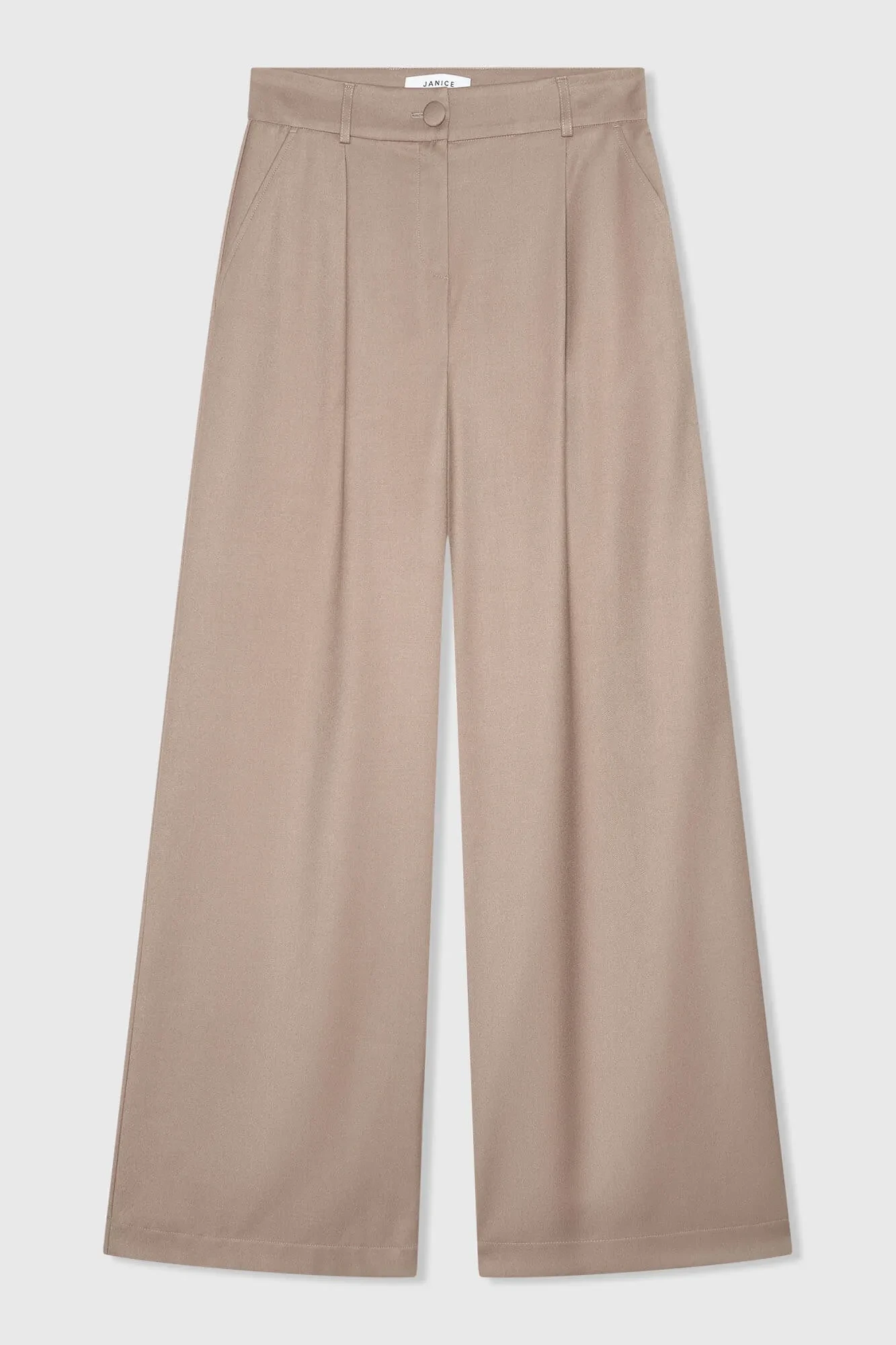 Broek Dames Wijde Pijp Bruin Mel