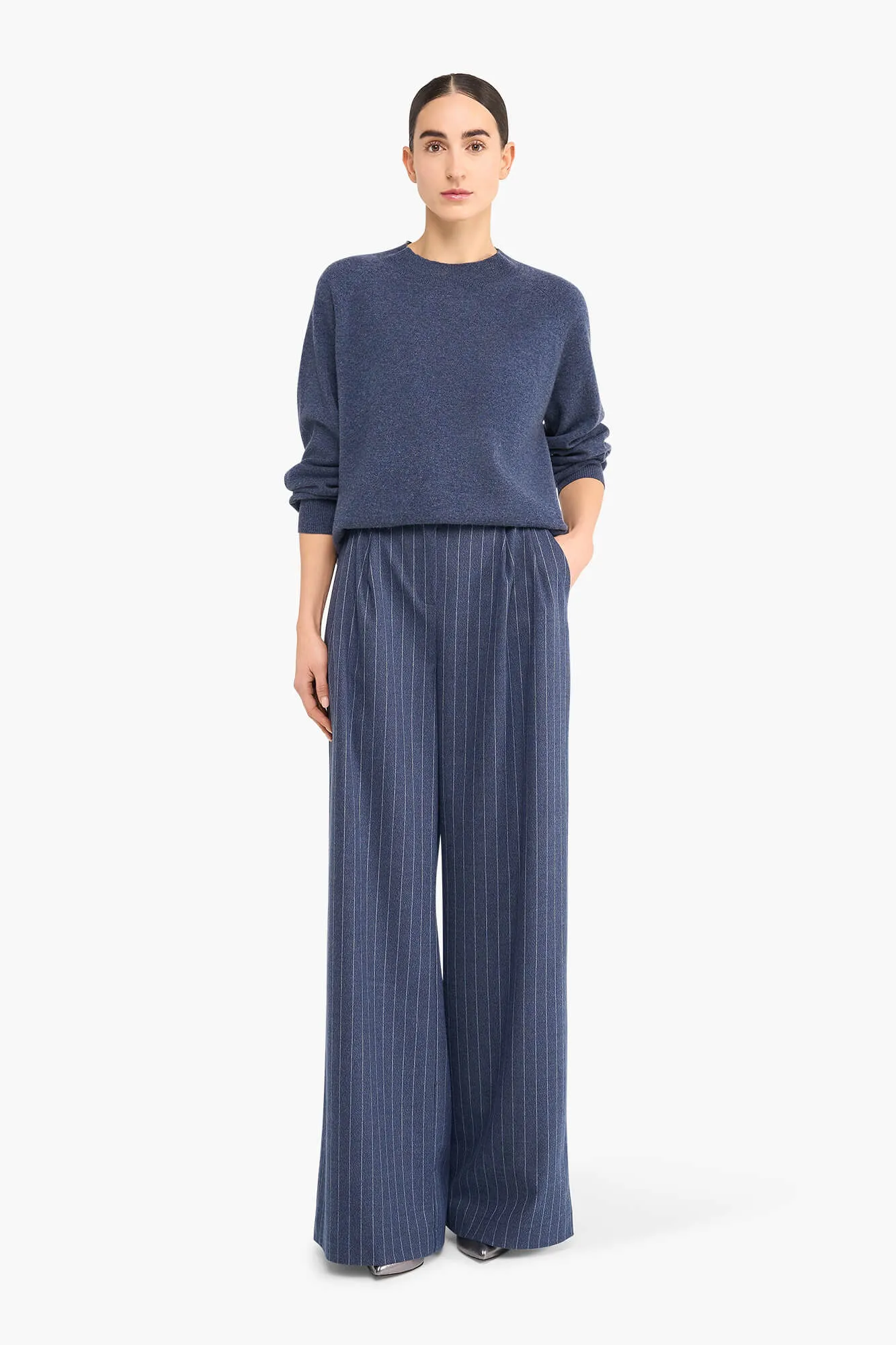 Cashmere Trui Dames Harvey Blauw