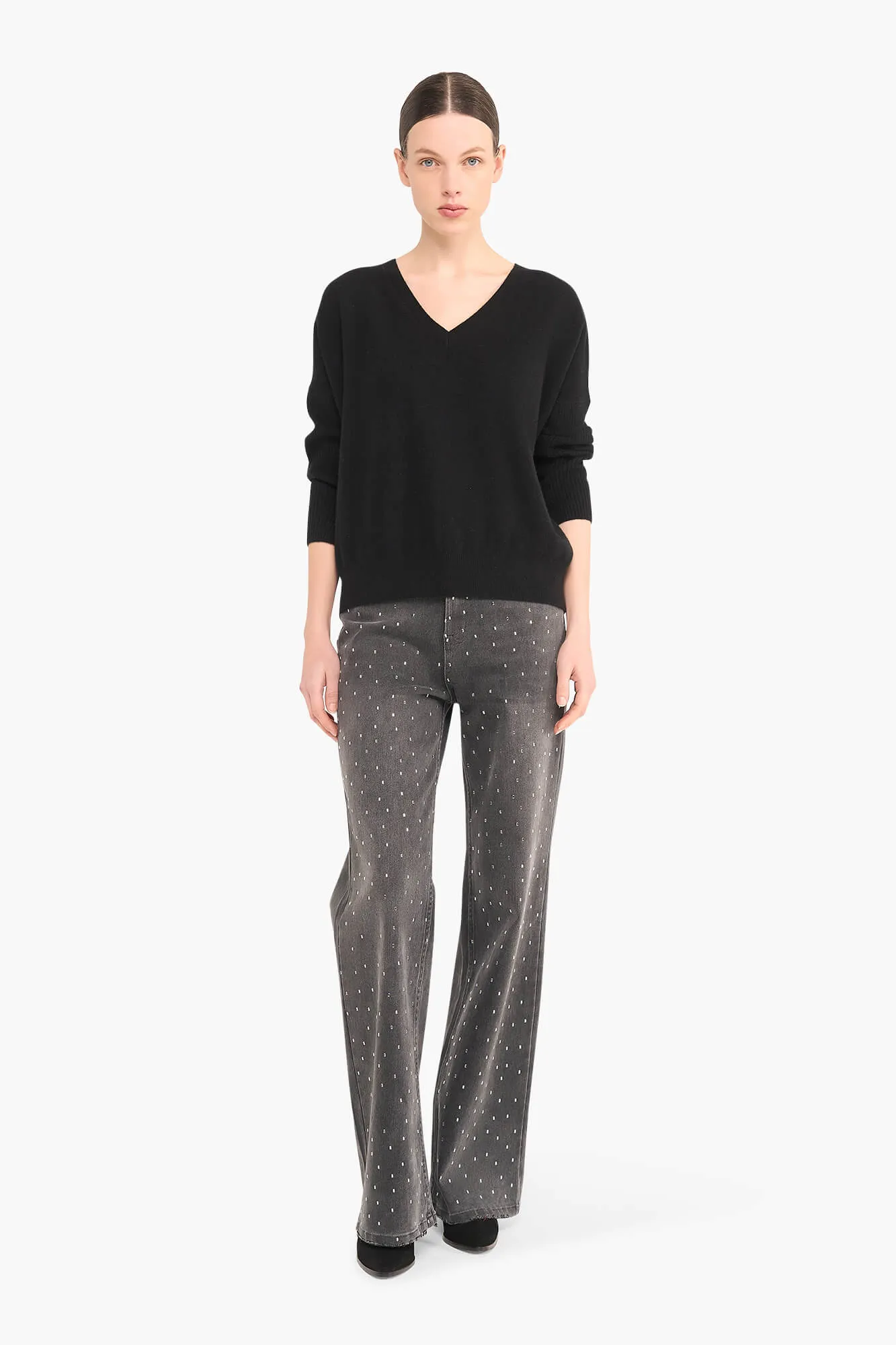 Cashmere Trui Dames Dash Zwart