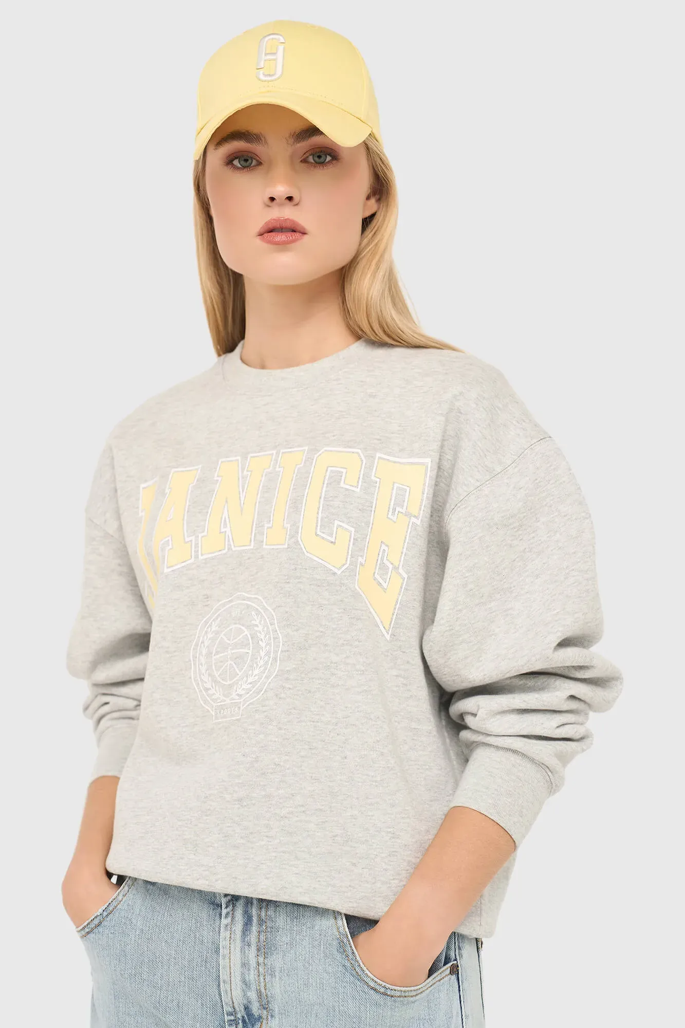 Grijze Dames Sweater Katoen Owen Logo