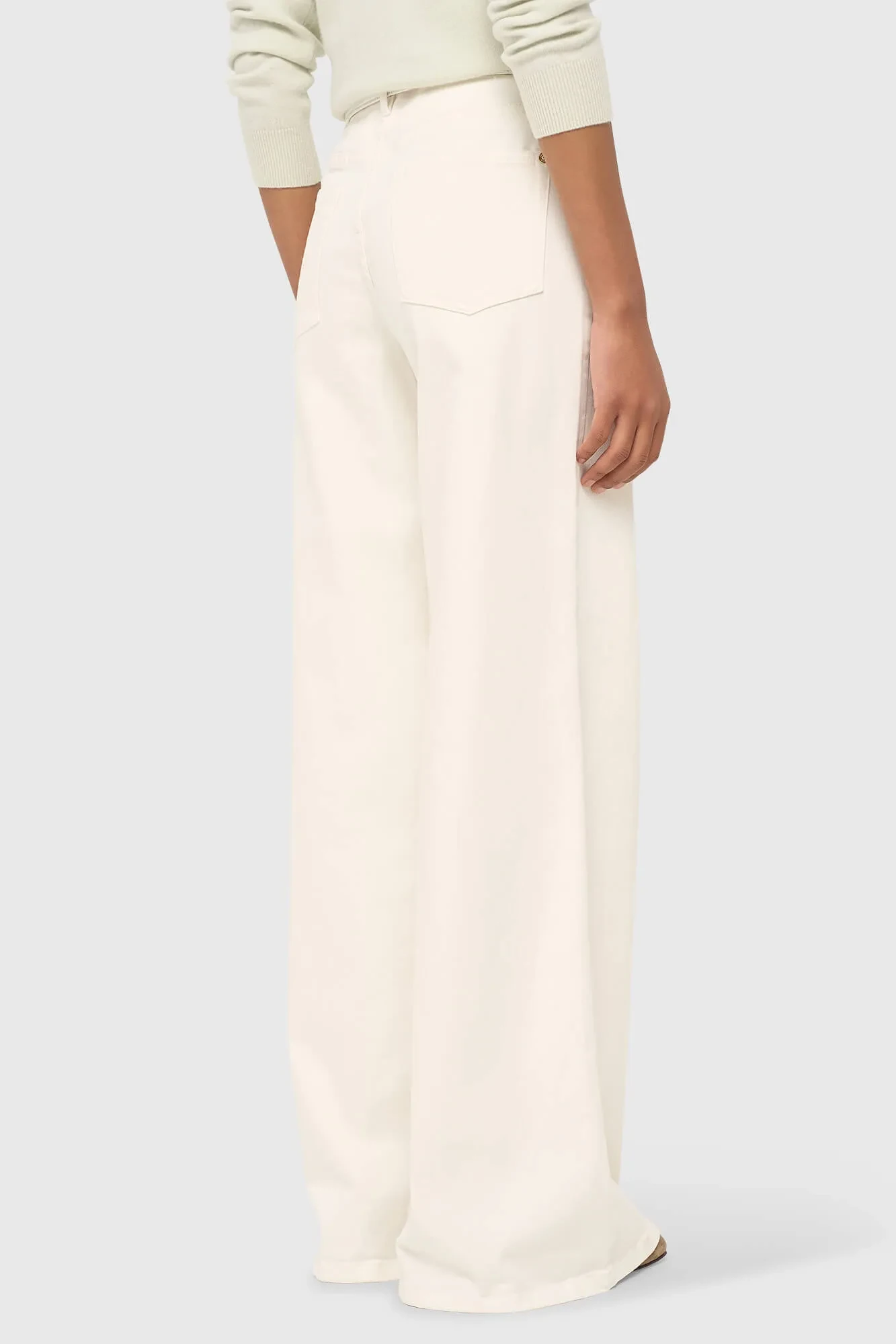 Jeans Dames Wide Leg High Rise Stretch Mason Off White 264