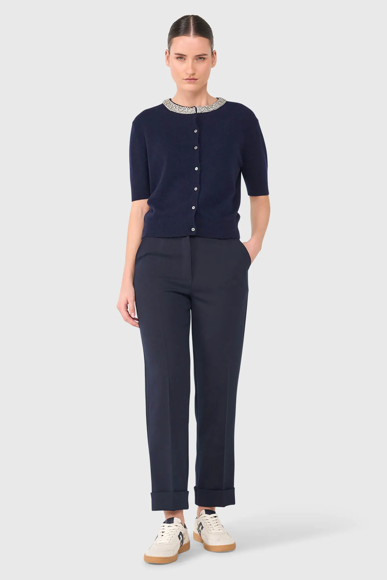 Moon Donkerblauw Steentjes