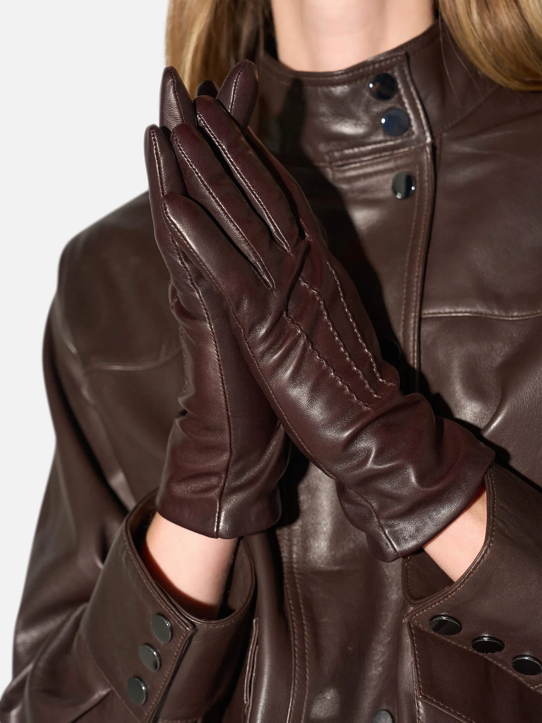Leren Handschoenen Dames Atlas Bruin