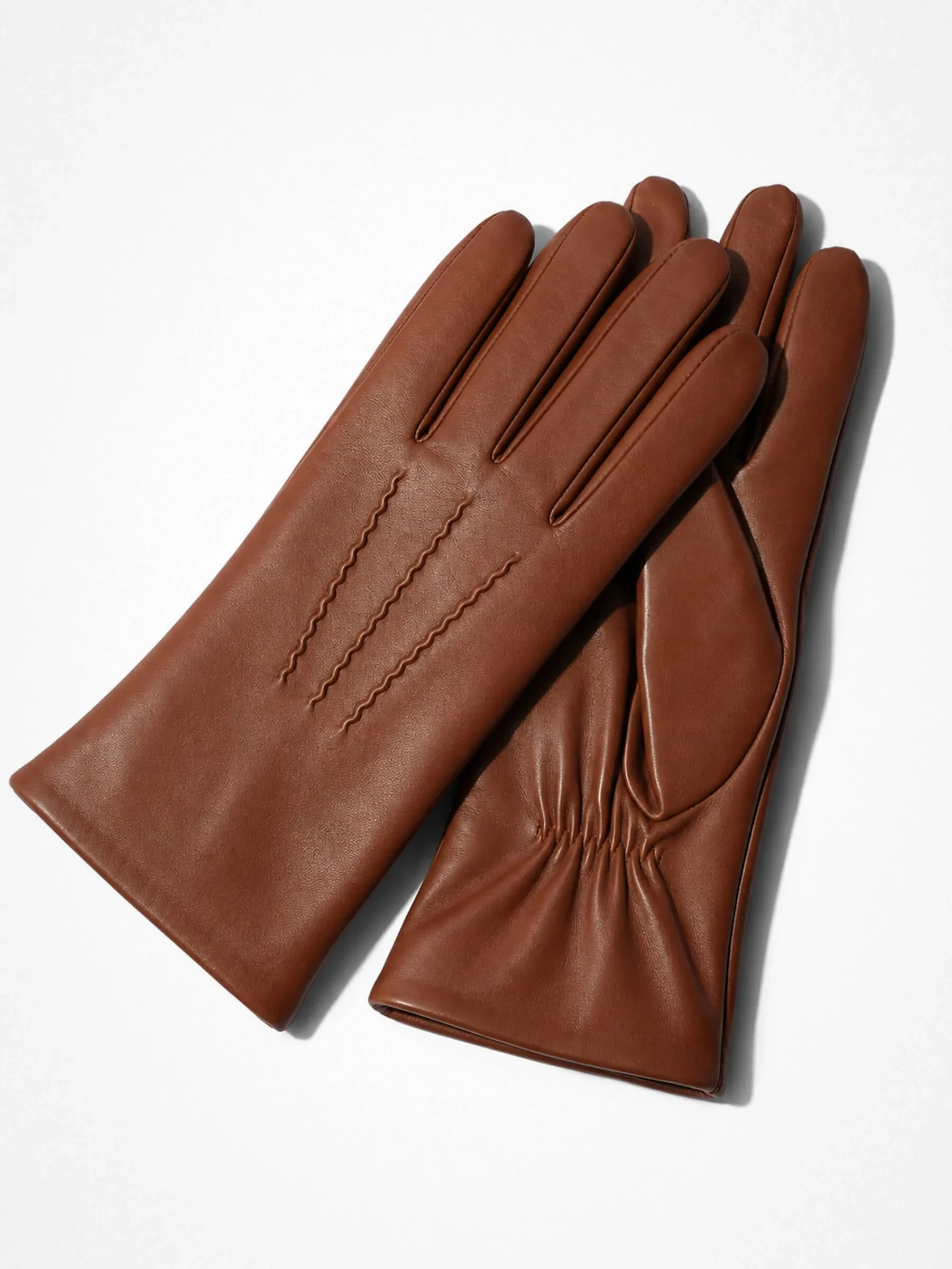 leren handschoenen dames atlas cognac