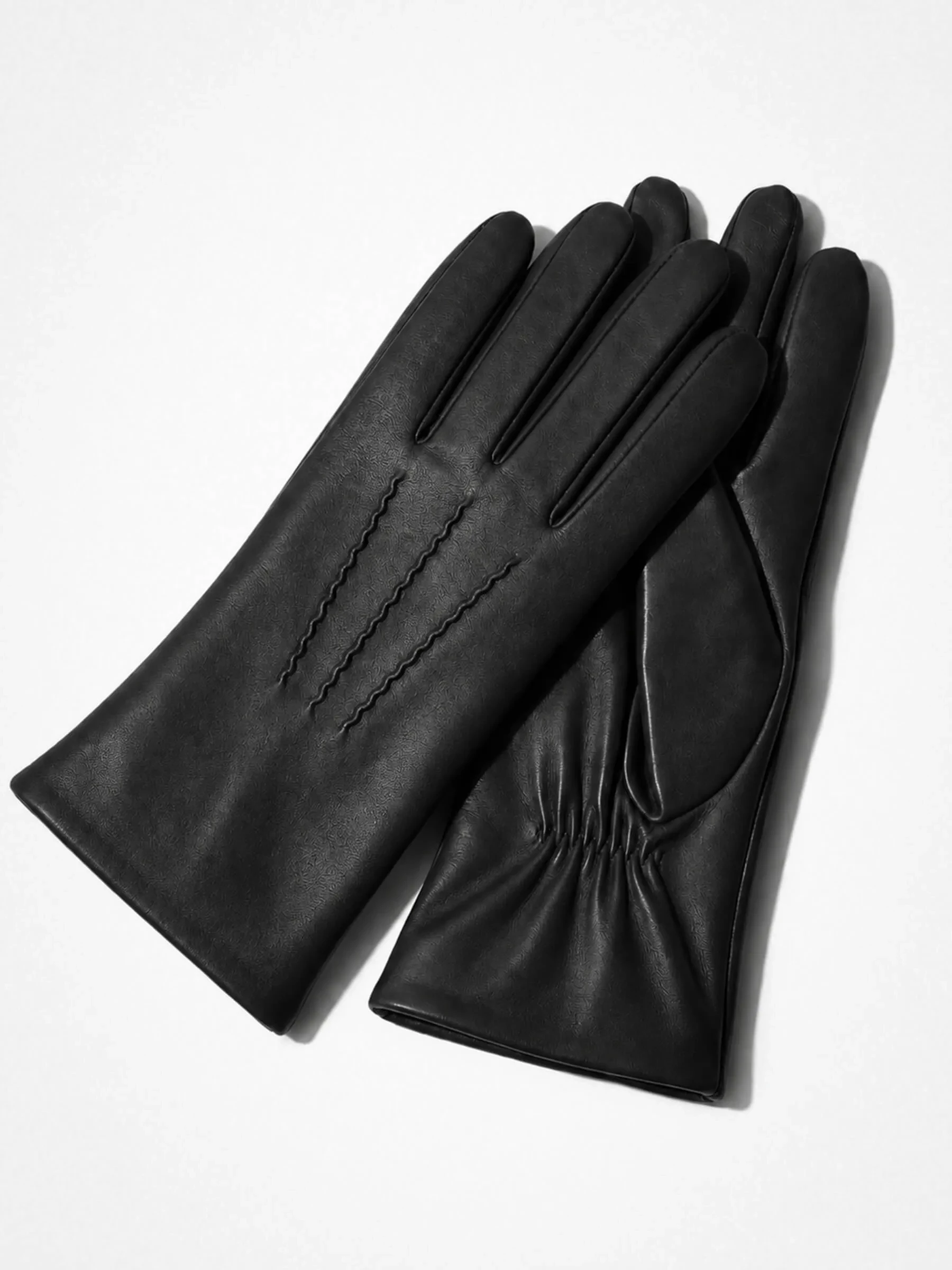 Leren Handschoenen Dames Atlas Zwart