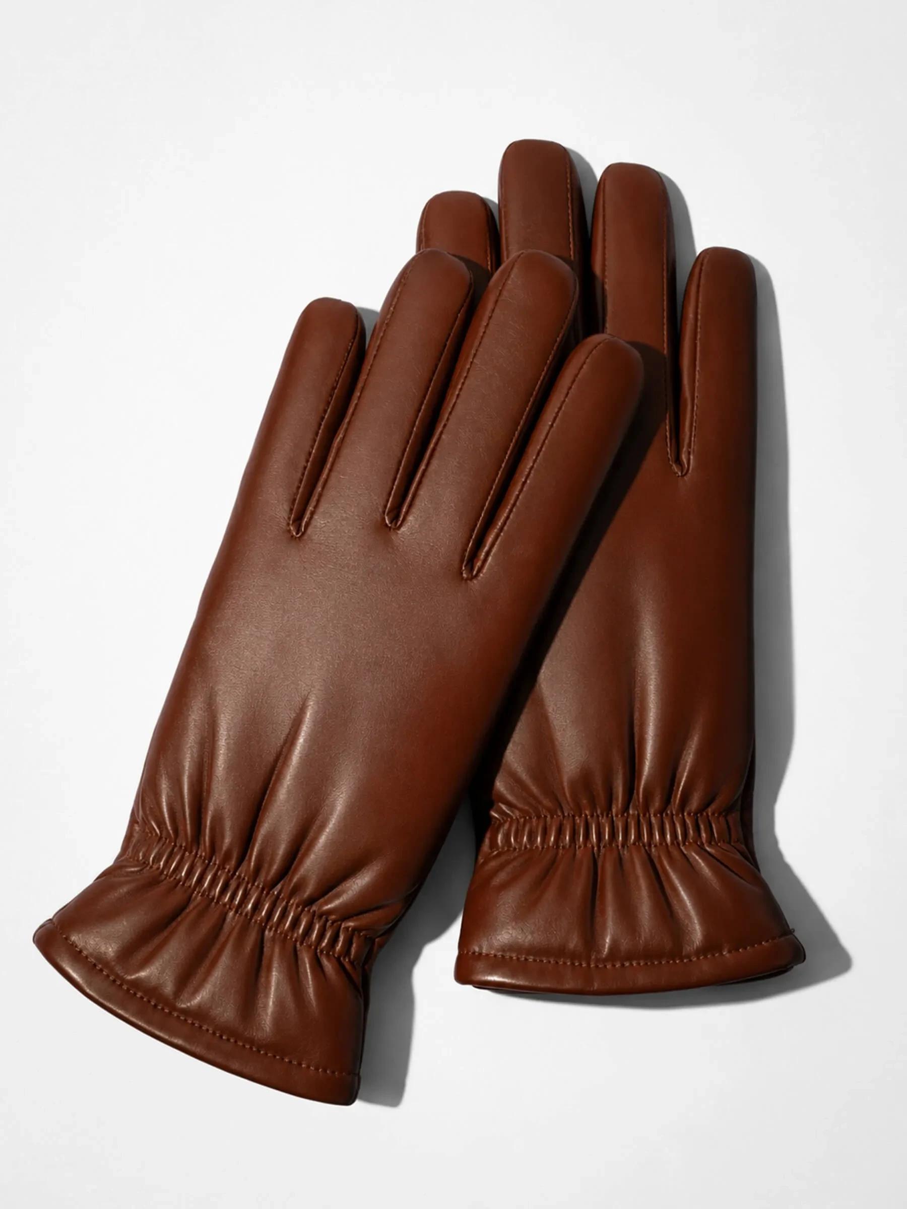 Leren Handschoenen Dames Hawk Cognac