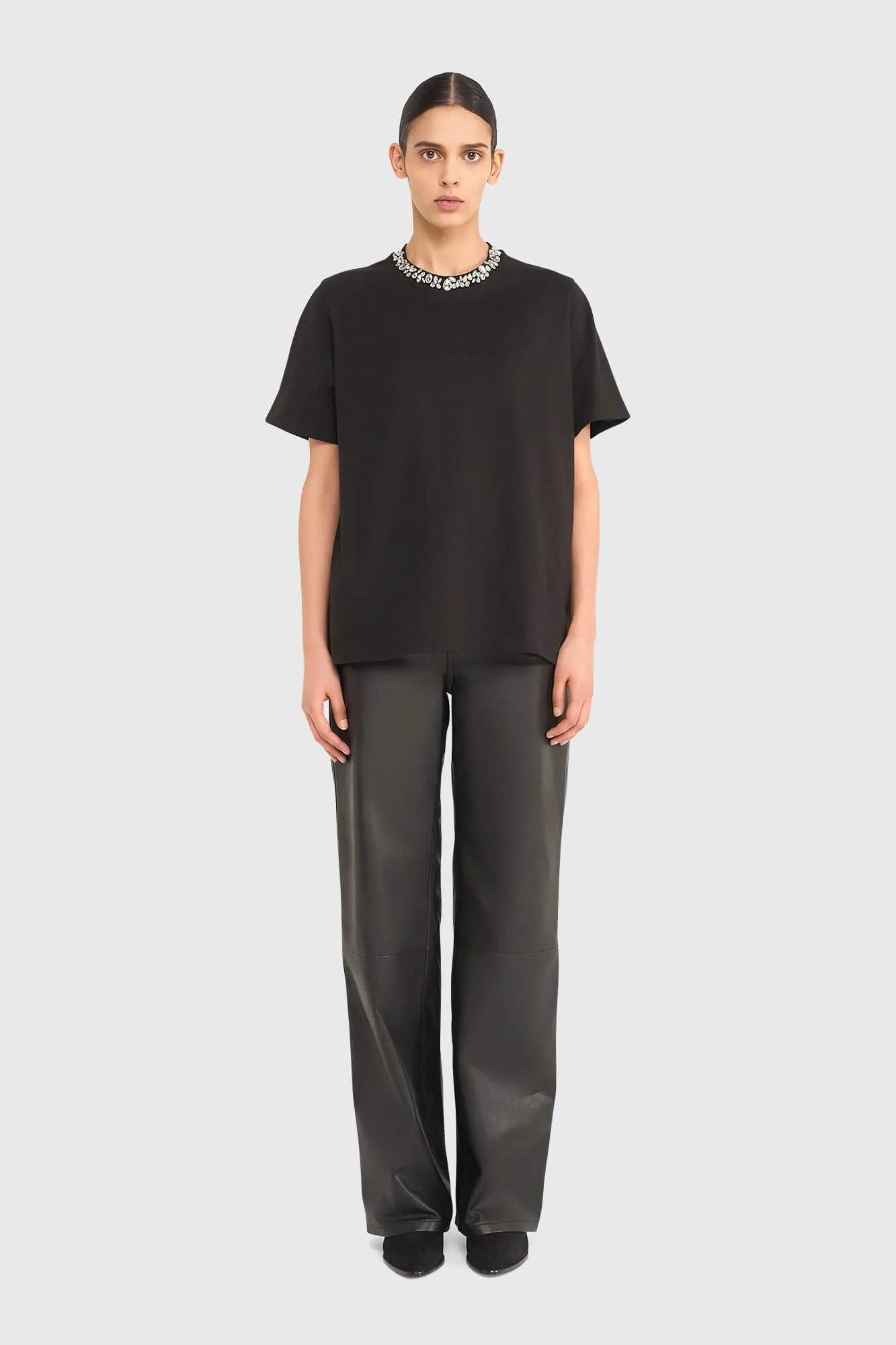 Shirt Dames Steentjes Rock Zwart