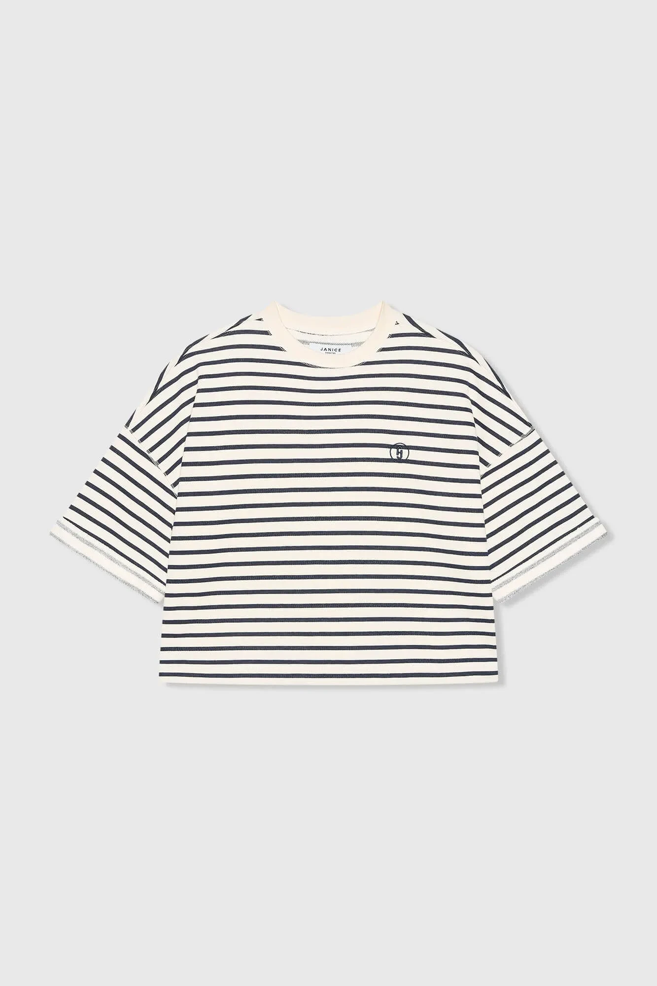 Sweater Dames Blauw Wit Strepen Katoen Aiden