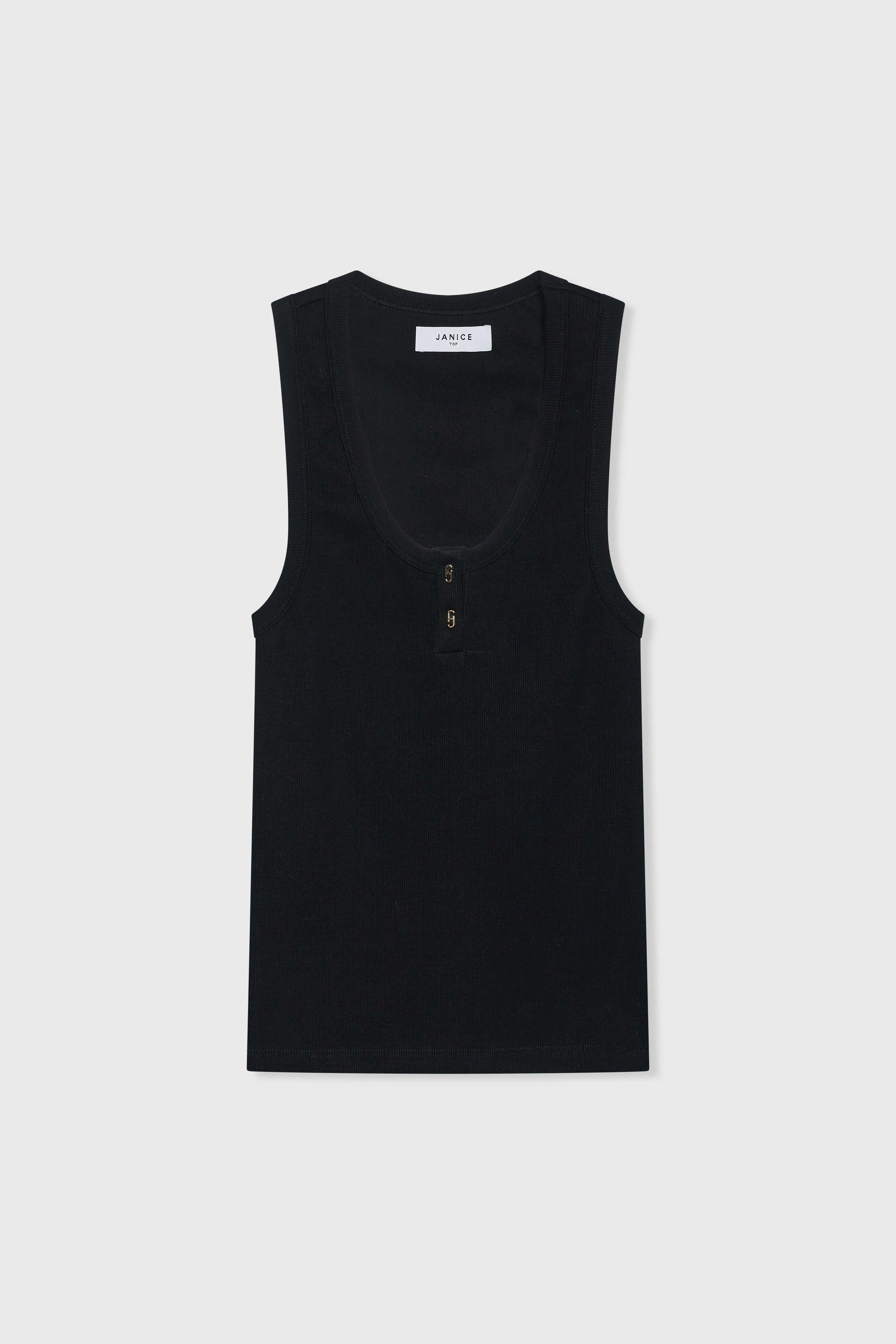 Tanktop Dames Katoen Logo Drukkers Rolf Zwart